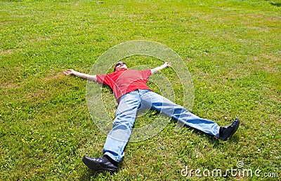 Man relaxation Stock Photo