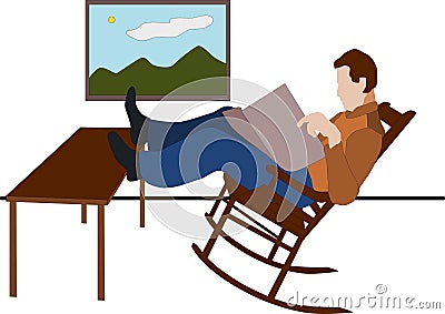 Man restful Vector Illustration