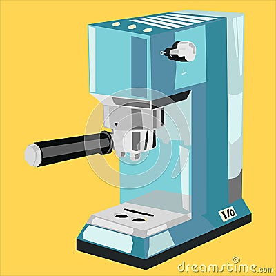 Espresso Machine Logo Icon Flat Vector Illustration