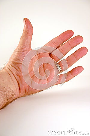 Man's Left Hand Stock Photo