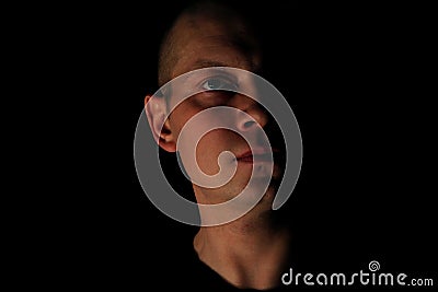 The man`s portrait. Stock Photo