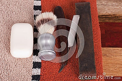 Man`s shave accessories Stock Photo