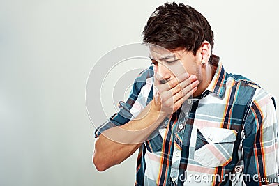 Man saw something disgusting Stock Photo