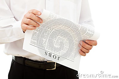 Man searching for a job Stock Photo