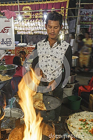 Man selling food Editorial Stock Photo