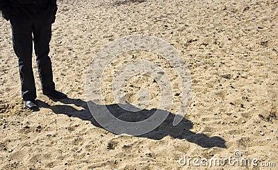 Man shadow Stock Photo