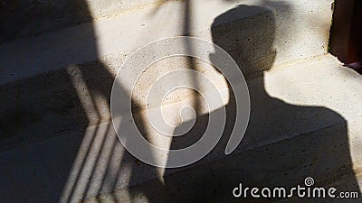 A man with a shadow Stock Photo