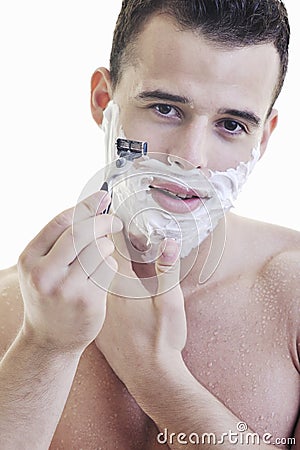 Man shave Stock Photo