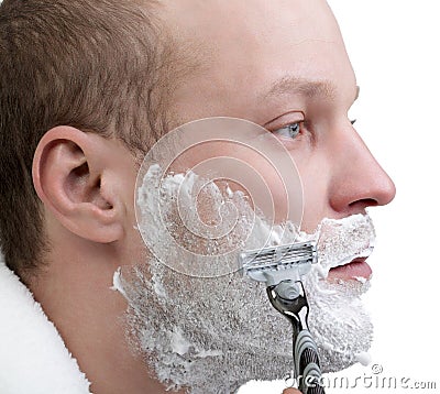 man shave Stock Photo