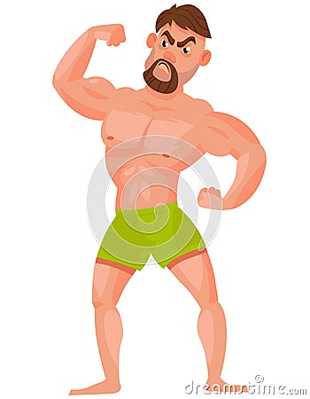 Man showing his muscles Stock Photo