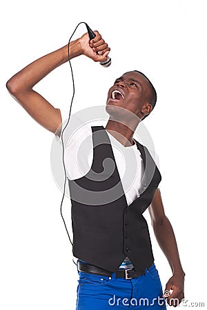 Man singing Stock Photo