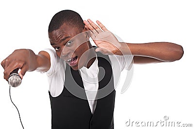 Man singing Stock Photo