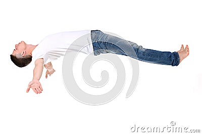 Man Sleeps Stock Photo