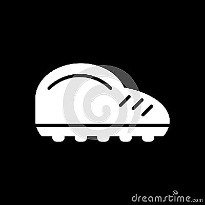 Man sneakers vector icon. Black and white sport shoes illustration. Solid linear icon. Vector Illustration