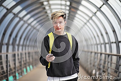 A man in sportswear outdoors Stock Photo