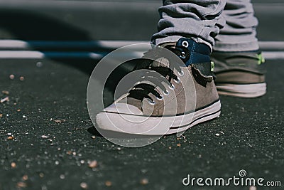 Shoes On The Road Stock Photo