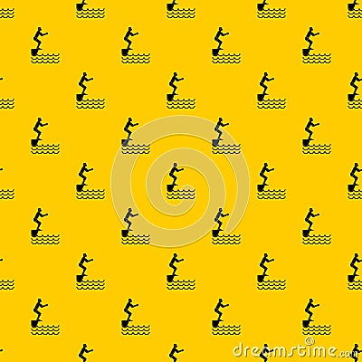 Man standing on springboard pattern vector Vector Illustration