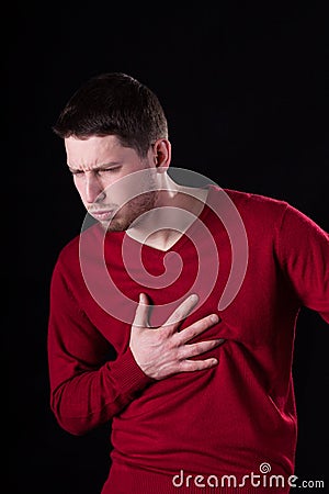 Man suffering from tuberculosis Stock Photo