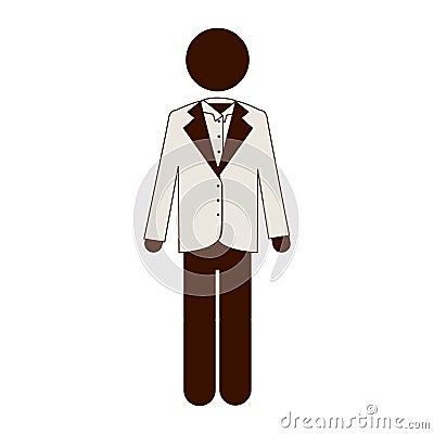 man suit icon imge Cartoon Illustration