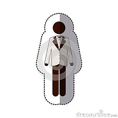 man suit icon imge Cartoon Illustration