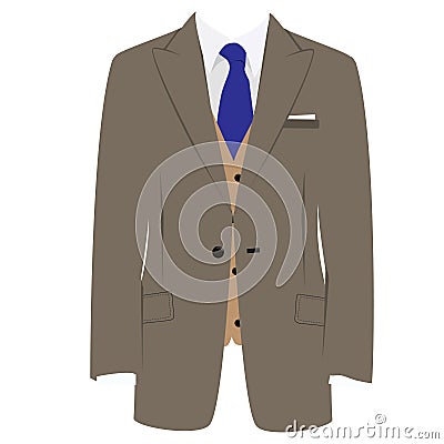 Man suit Cartoon Illustration