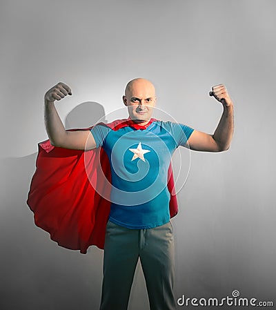 Man super hero Stock Photo