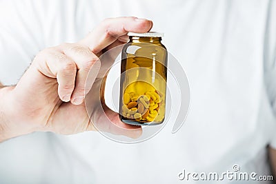 Man taking drugs Stock Photo