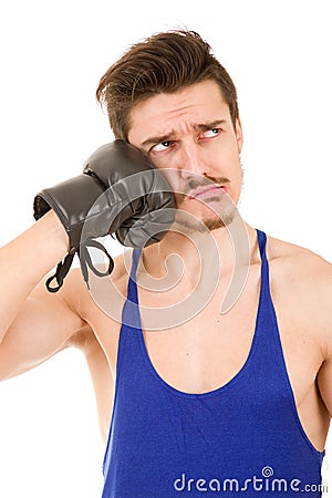 Taking a punch Stock Photo