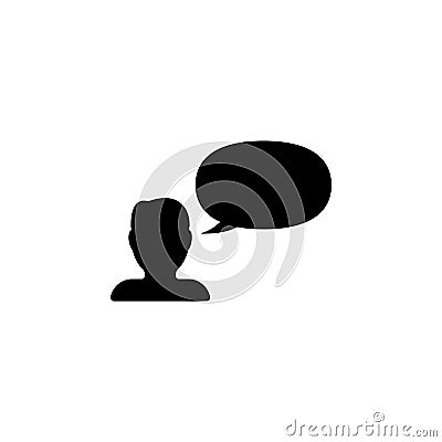 the man is talking icon. Element of minimalistic icon for mobile concept and web apps. Signs and symbols collection icon for websi Stock Photo