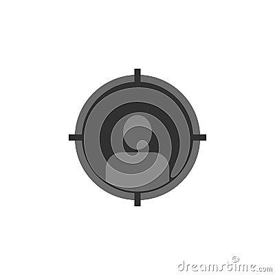 Man, target . Element of web development. Vector icon. Development icon Vector Illustration