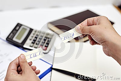 Currency breakdown Denomination Stock Photo