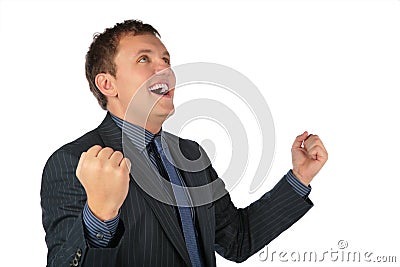 Man thanks God Stock Photo