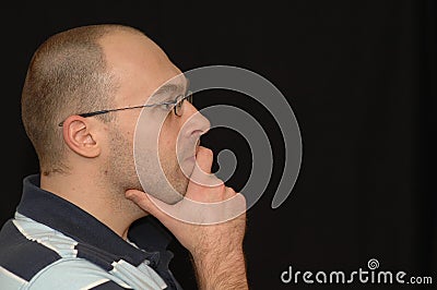 Man thinking Stock Photo