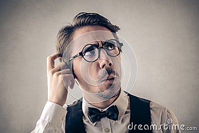 Man thinking of something Stock Photo