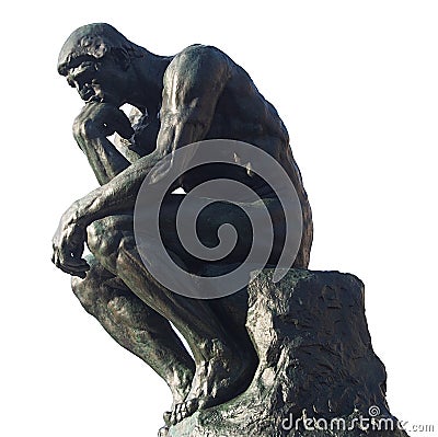 Man thinking - The thinker by Rodin Editorial Stock Photo