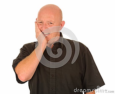 Man with tooth ache Stock Photo