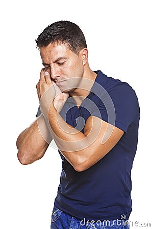 Man with tooth pain Stock Photo