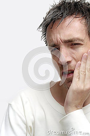 Man with toothache Stock Photo