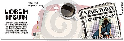 Man tries to get up from his knees. Stock illustration. People i Vector Illustration