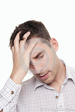 Man under stress Stock Photo