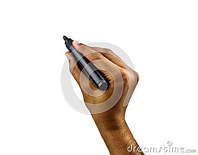 Man using an black pen Stock Photo