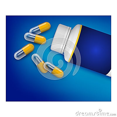 Man Vitamin health poster vector Vector Illustration