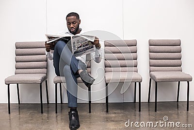 Man Waiting for Interview Job Application Concept Editorial Stock Photo