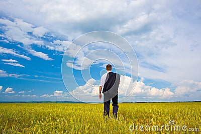 Man walking away Stock Photo