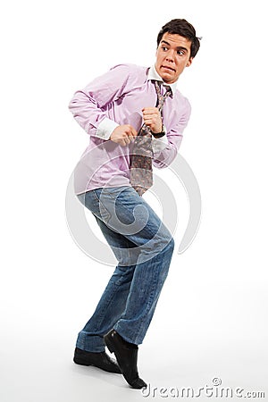 A man walking by stealth Stock Photo