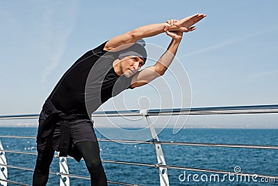 Man warming up before workout Stock Photo
