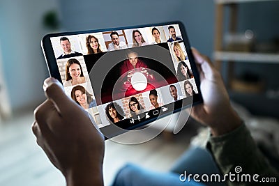 Psychic Reading Video Conference Stock Photo