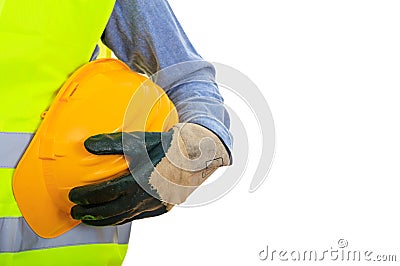 Man wearing safety equipment Stock Photo