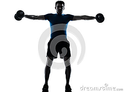 Man weight workout fitness posture Stock Photo