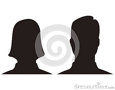 Man and woman avatar icon symbol Vector Illustration